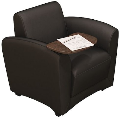 Safco Santa Cruz Leather Lounge Chair, Black (VCCMTBLK)