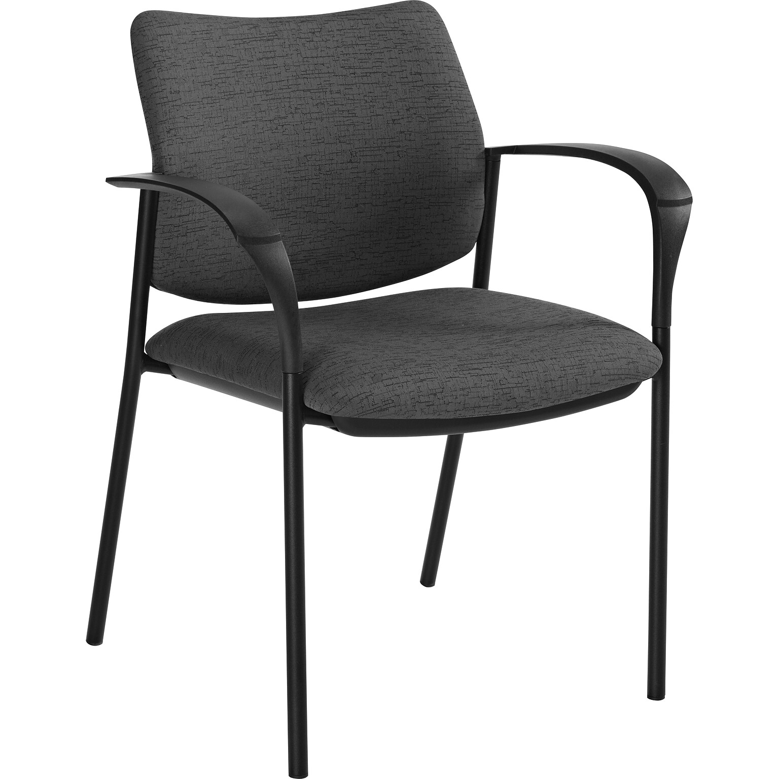 Global Sidero Fabric Wide Curved Arms Guest Chair, Granite Rock (6900BK-UR20)