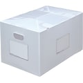 Plastic Storage Box; Collapsible, Natural, 12 Gallon, 2/Pack