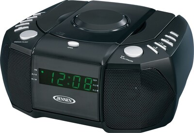 Jensen® Radios, JCR-310 Dual Alarm AM/FM CD Clock Radio