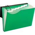 Globe-Weis® 7 Pocket Poly Expanding File, Letter, Green