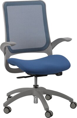 Raynor Eurotech Hawk MF22 Task Chair, Mesh Back with Fabric Seat, Blue, Seat: 19 3/10W x 18 1/2D, Back: 17 3/10W x 20 9/10H