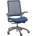 Raynor Eurotech Hawk MF22 Task Chair, Mesh Back with Fabric Seat, Blue, Seat: 19 3/10W x 18 1/2D, Back: 17 3/10W x 20 9/10H