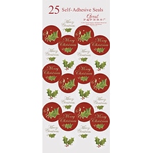 Great Papers® Holiday Seals Christmas Holly , 50/Count