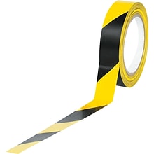 Tape Logic™ 1 x 36 yds. Striped Vinyl Safety Tape, Black/Yellow, 3/Pack