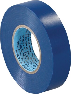 Tape Logic™ 3/4(W) x 20 yds(L) Vinyl Electrical Tape, Blue,  10/Pack