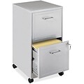 Lorell SOHO 2-Drawer Mobile File Cabinet, Silver, Letter (LLR16873)