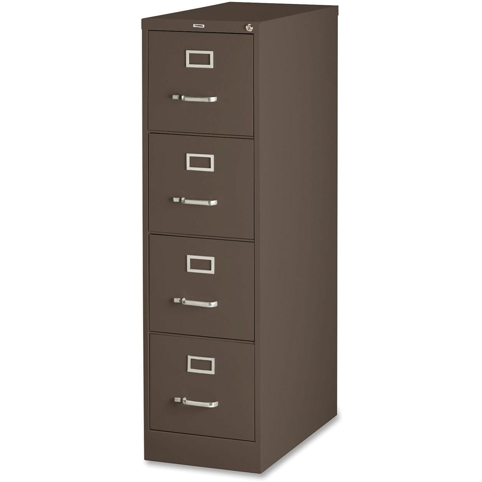 Lorell Fortress Series 4-Drawer Vertical File Cabinet, 15W x 26.5D x 52H, Medium Tone (LLR60155)