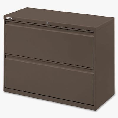 Lorell Fortress Series 42 Lateral File, Medium Tone, 2 x File Drawer(s)