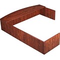 Lorell Essentials Series L-Shaped Reception Counter; Cherry