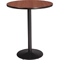 Lorell Bistro-Height Laminate Table with Base, Mahogany