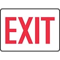 Accuform Signs® 7 x 10 Aluminum Safety Sign EXIT, Red On White