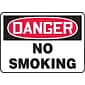 Accuform Signs® 10" x 14" Plastic Safety Sign "DANGER NO SMOKING", Red/Black On White