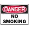Accuform 7 x 10 Adhesive Vinyl Safety Sign DANGER NO SMOKING, Red/Black On White (MSMK132VS)