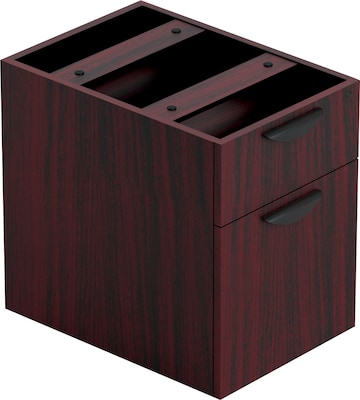 Offices To Go Hanging Box/File Pedestal, 2-Drawer, American Mahogany Laminate, 19H x 15W x 22D