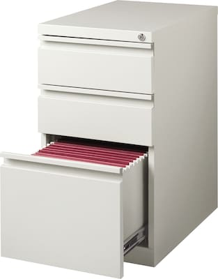 Quill Brand® 3 File Drawers Vertical File Cabinet, Locking, Gray, Letter, 19.88D (13441D-CC)