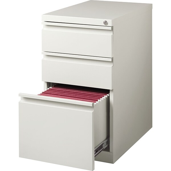 Quill Brand® 3 File Drawers Vertical File Cabinet, Locking, Gray, Letter, 19.88D (13441D-CC)
