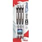 Pentel EnerGel Pearl Retractable Gel-Ink Pens, Medium Point, Black Accent Barrel, Black, 3/Pack