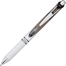 Pentel EnerGel Pearl Retractable Gel-Ink Pens, Medium Point, Black Accent Barrel, Black, 3/Pack