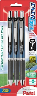 Pentel BLN75 EnerGel RTX Retractable Liquid Gel Pens, Needle Tip