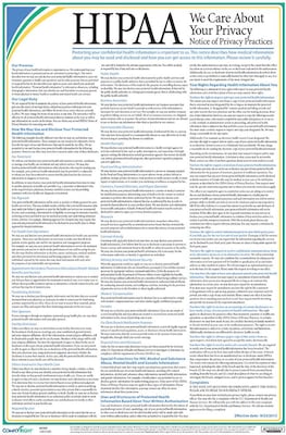 ComplyRight™ HIPAA Notice of Privacy Practices Poster (A2123)