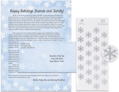 Great Papers® Holiday Stationery Kit Winter Flakes, 25/Count