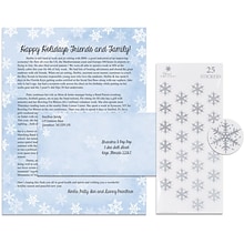 Great Papers® Holiday Stationery Kit Winter Flakes, 25/Count