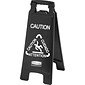 Rubbermaid® Commercial Executive 2-Sided Multi-Lingual Caution Sign, 10 9/10 x 26 1/10, Plastic, B