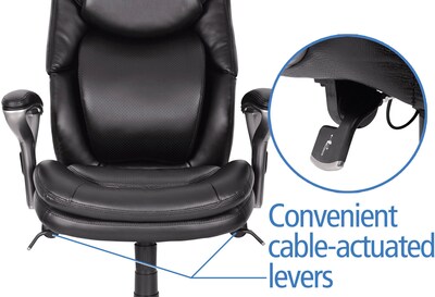 Serta AIR Bonded Leather Executive Chair, Black (CHR200100)