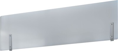 Safco e5™ Acrylic Privacy Screen, Silver, 12 1/2H x 54W