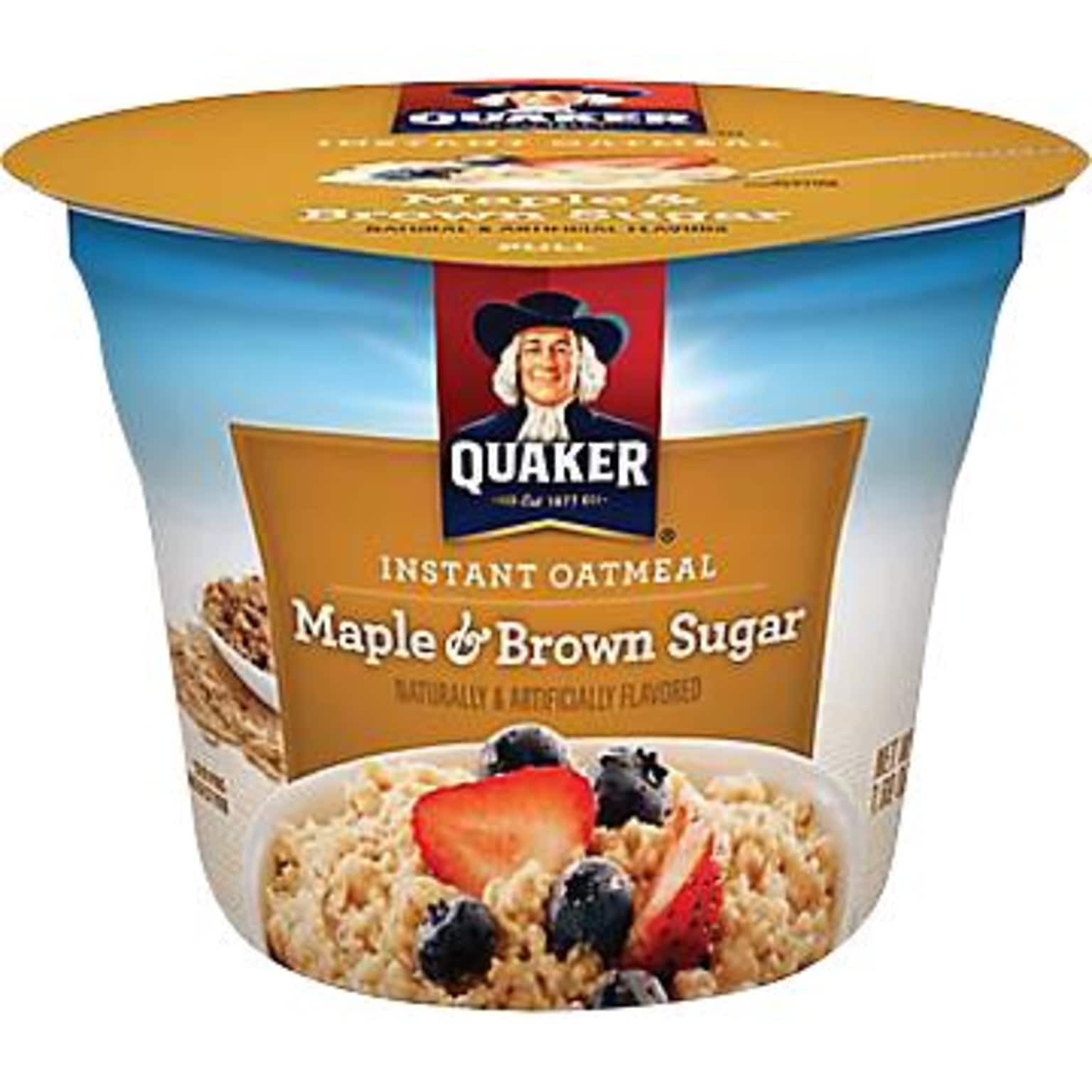 Quaker Maple Brown Sugar Oatmeal, 1.69 oz., 24/Carton (QUA31971)