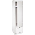 Sandusky 64 Wardrobe Steel Storage Cabinet with 1 Shelf and 1 File Drawer, White (HAWF171864-22)