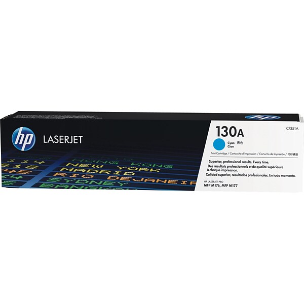 HP 130A Cyan Standard Yield Toner Cartridge (CF351A)
