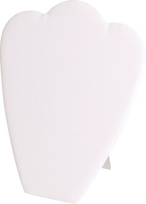 KC Store Fixtures 10 7/8" Padded Card Necklace Display, White, Pack of 12 (S49123)