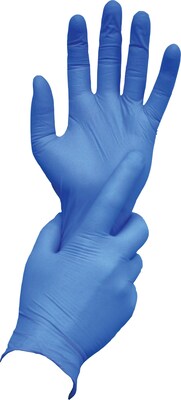 Ambitex Powder Free Blue Nitrile Gloves, XL, 100/Box (NXL400)