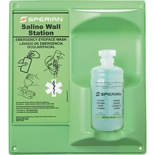 Eyesaline® Personal Eyewash Single Wall Station, One 16-oz. Bottle (32-000454-0000)