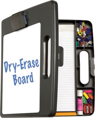 Officemate Dry-Erase Plastic Storage Clipboard, Legal Size, Black/Gray (83382)