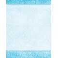 Design Paper, 24 lb, Aqua Paisley, 8-1/2 x 11, 100/Pack