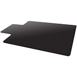 Deflect-O Blackmat 45 x 53 Studded Chair Mat with Wide Lip, Black Vinyl (CM11232BLKCOM)