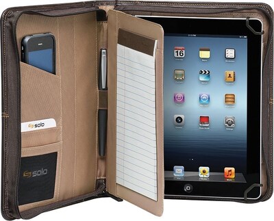 Solo New York Executive Universal Padfolio For Tablet/eReader, Espresso