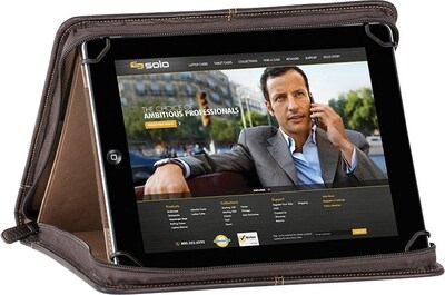 Solo New York Executive Universal Padfolio For Tablet/eReader, Espresso