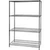 Quill Brand® 4 Wire Shelving, Stand Alone, 48W, Chrome (25477)