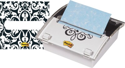 Post-it® Pop-Up Note Dispenser with Brocade Insert, 3 x 3, Each (DS330-BWB)