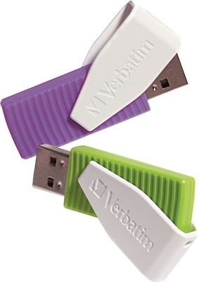 Verbatim Store n Go Swivel 16GB USB 2.0 Flash Drive, 2/Pack (98425)