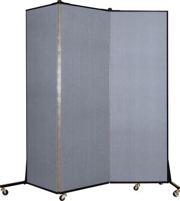 Screenflex® Light-Duty Portable Room Dividers; 65H x 59W, Mist Blue