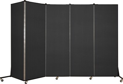 Screenflex® Light-Duty Portable Room Dividers; 6'5"H x 9'5"W, Charcoal Black