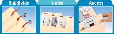 Pendaflex Recycled File Folder, 1/3-Cut Tab, Assorted, Letter Size, Manila, 24/Pack (10770)