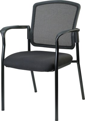 Lorell Mesh Back Stackable Guest Chair, 23W x 9D x 32H, Black (LLR23100)