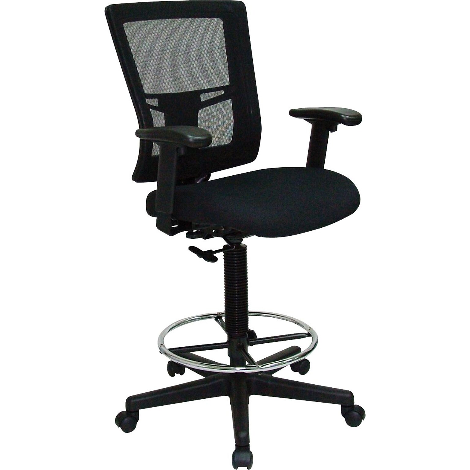 Lorell Mesh Back Drafting Stool, Black (LLR43100)