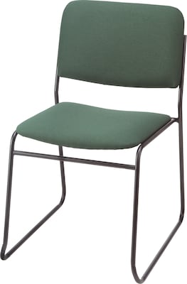 MLP Sled-Base Stack Chair without Arms; Grey Fabric, Black Frame